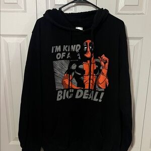Marvel Black and Orange Deadpool Hoodie